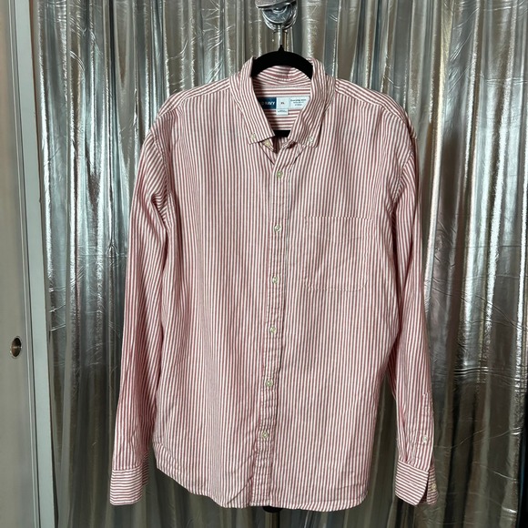 Old Navy Other - Old Navy Red Striped Everyday Button Down Shirt